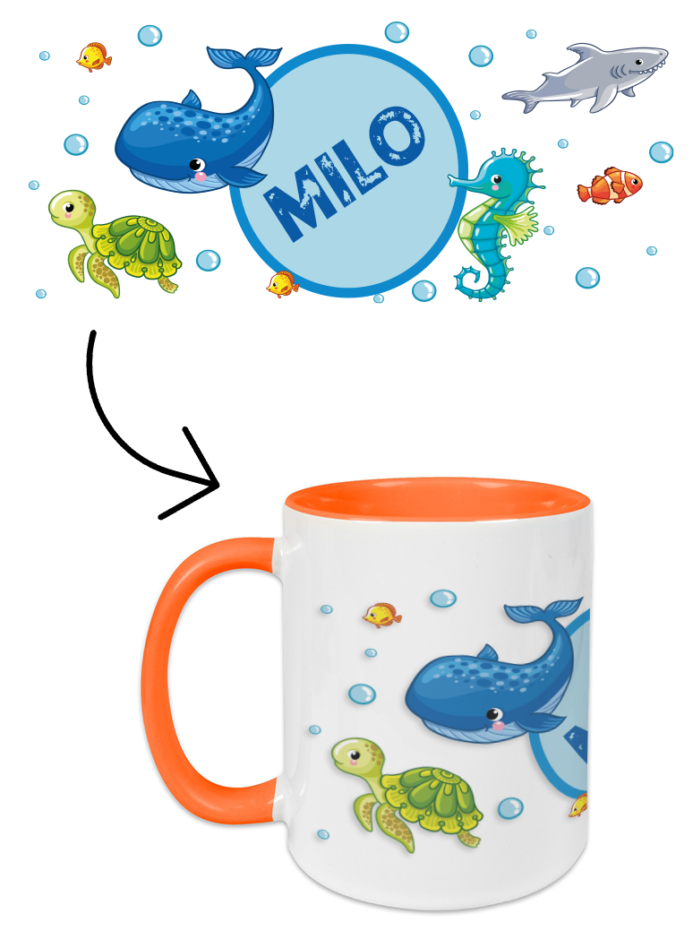 ceramic mug unterwater world