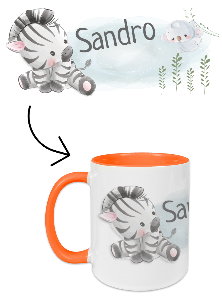 ceramic mug zoo animals