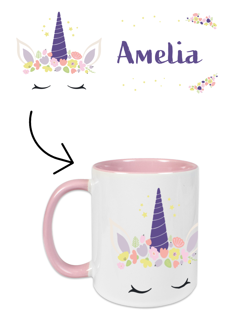 ceramic mug sleeping unicorn