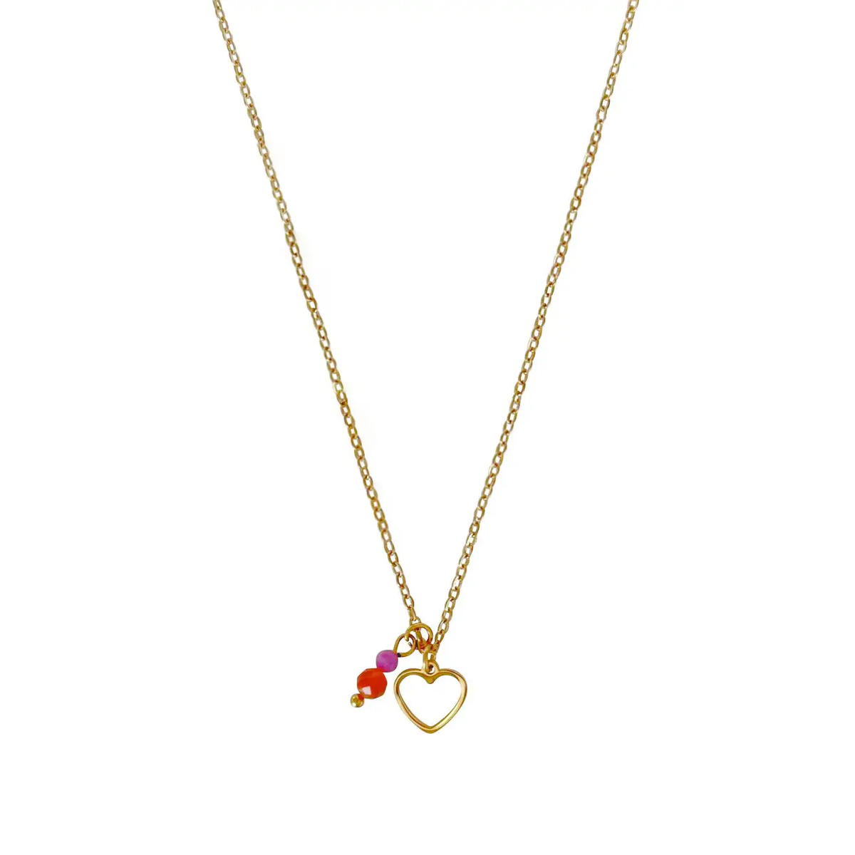Kette Herzen - Edelstahl gold