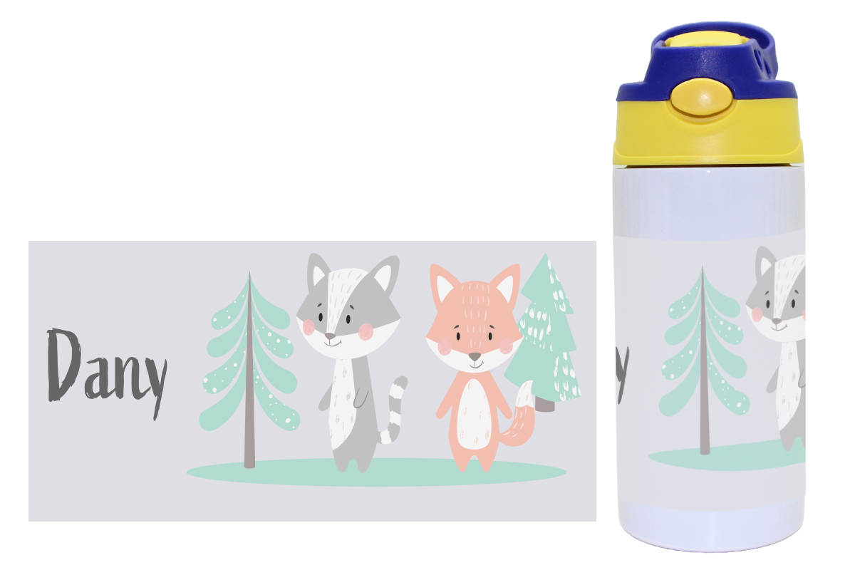 Drinking bottle with click closure Forest