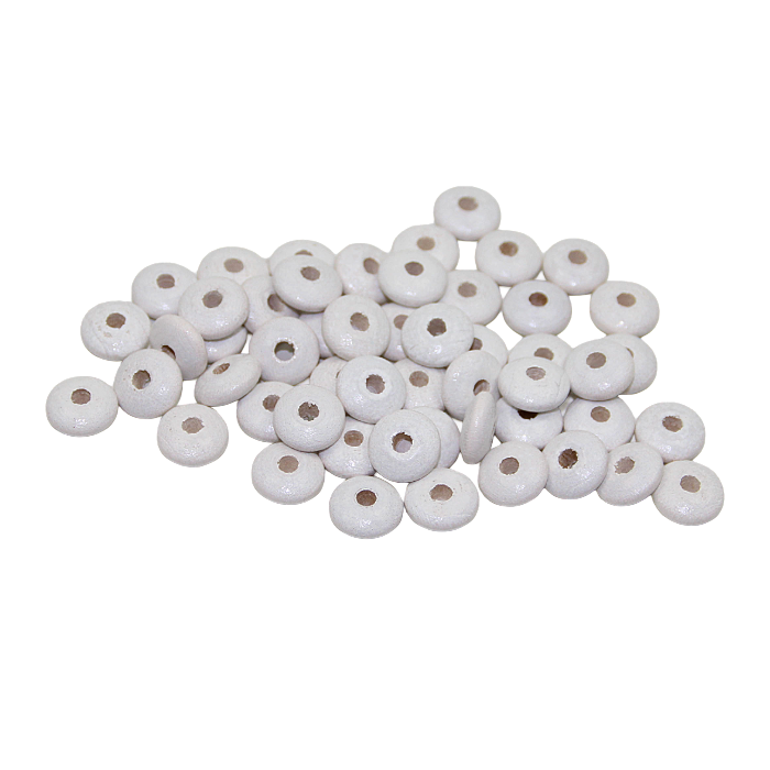 Wooden Lens Beads, 10 mm (New Shape)