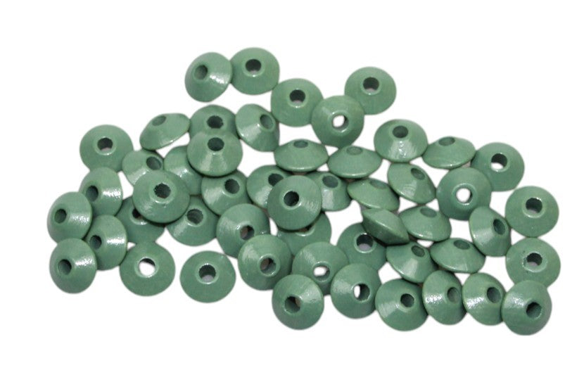 Perles lenticulaires en bois 10mm pointues