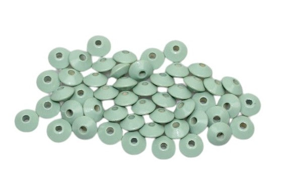 Perles lenticulaires en bois 10mm pointues