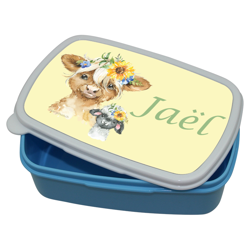 Plastic lunch box Highland animals