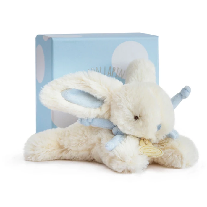 Doudou lapin super doux rose clair