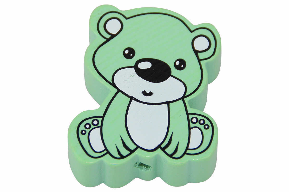 Teddy bear motif beads