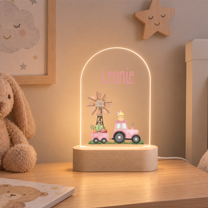 Pink Tractor Night Light