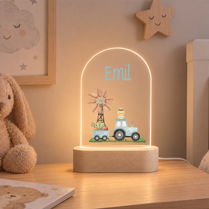 Blue Tractor Night Light