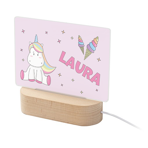 Nachlicht rectangular unicorn pink