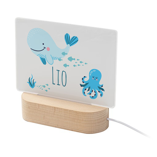 Night light rectangular whale