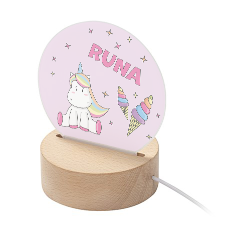 Night light unicorn pink