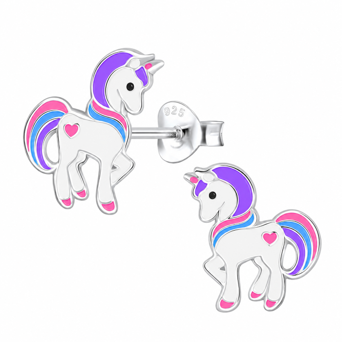 Kinder Ohrstecker Einhorn