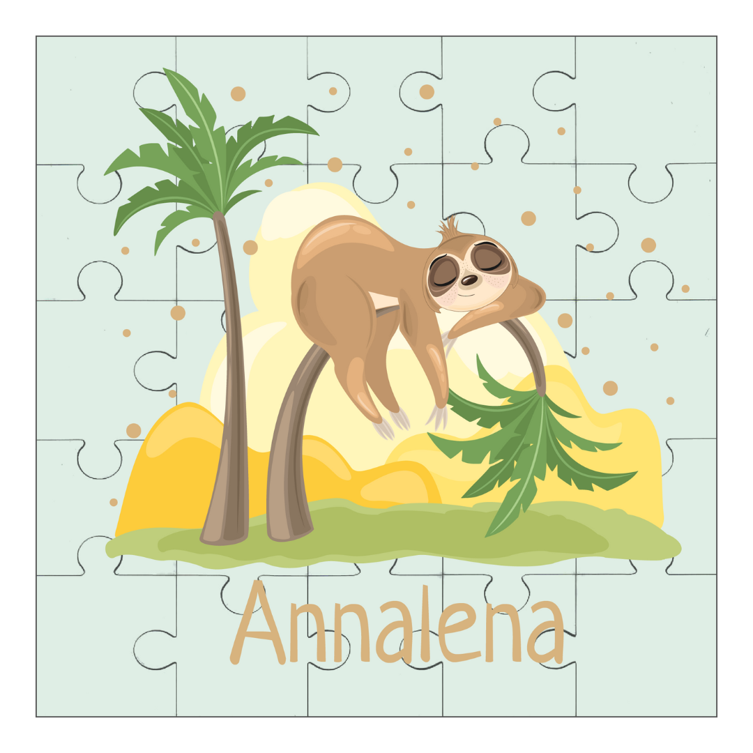 Puzzle with name sloth