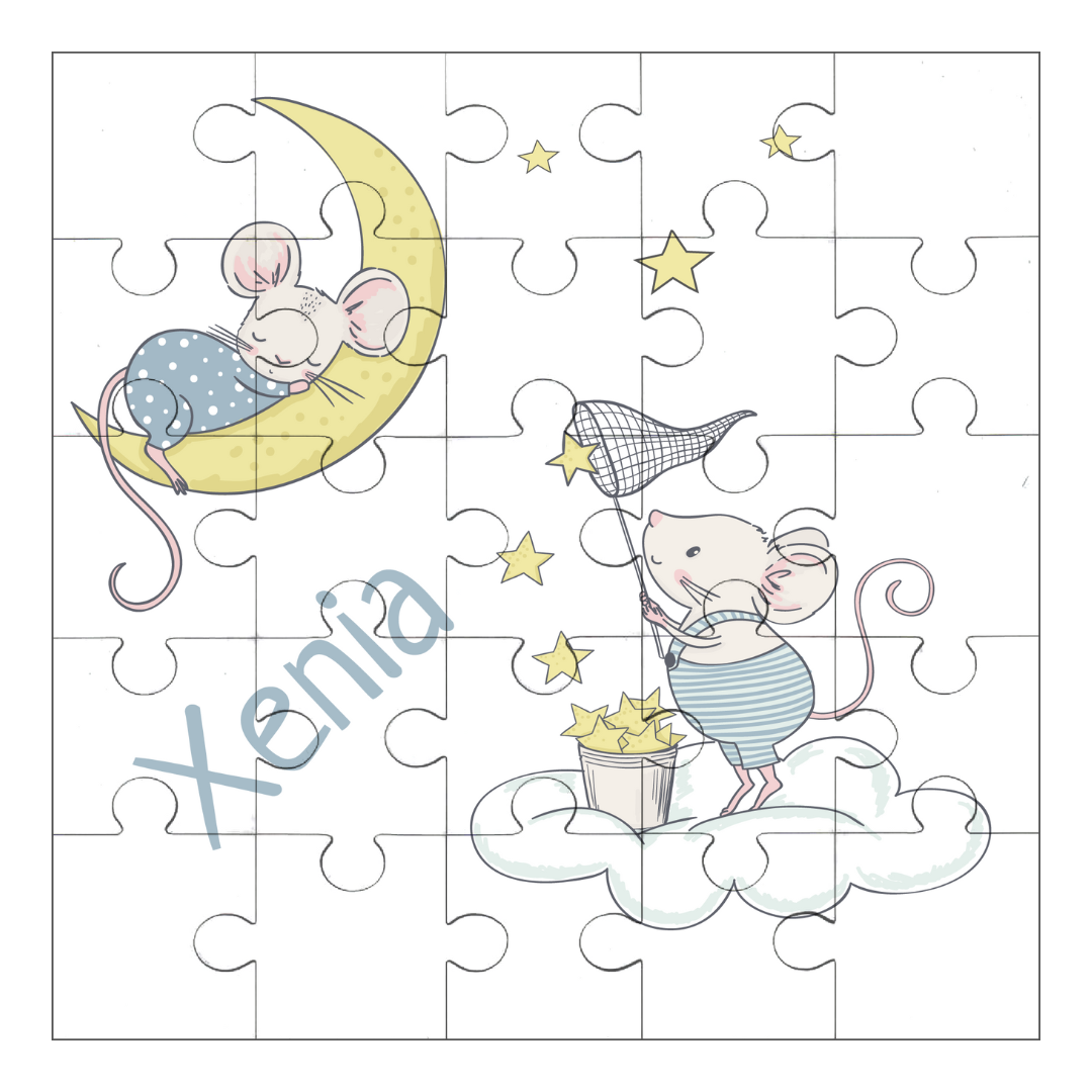 Puzzle mit Name Maus