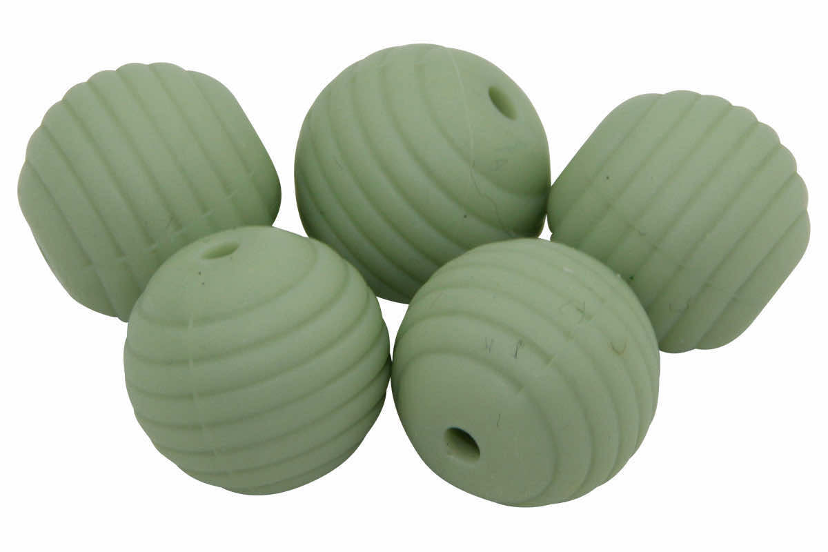 Silicone beads grooved beads 14mm