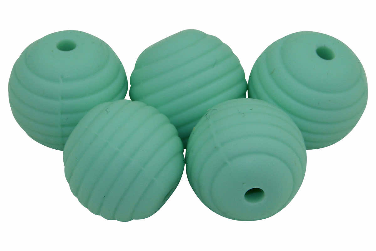 Silicone beads grooved beads 14mm