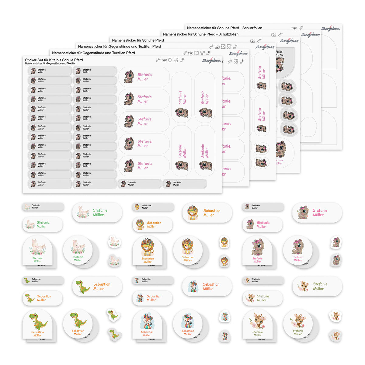 Sticker Set - Preschool & School; Horse