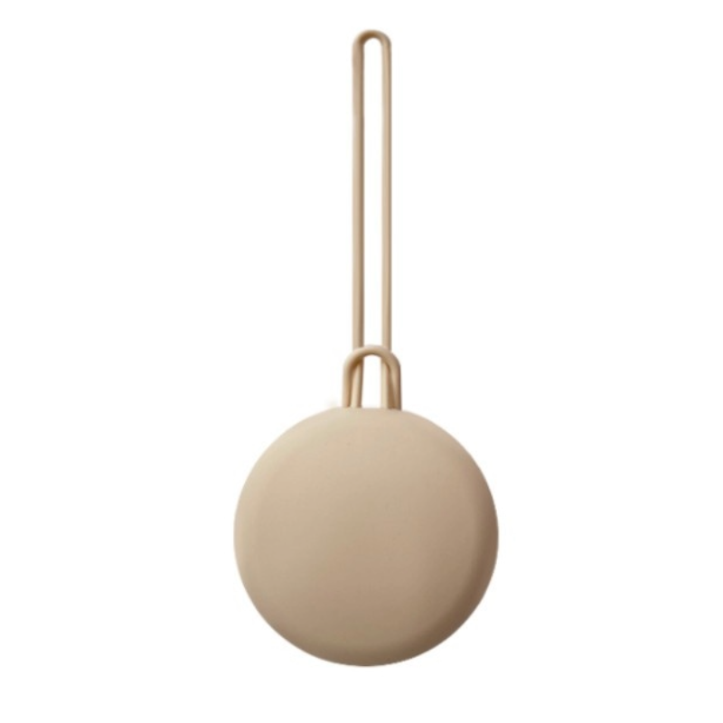 Silicone pacifier holder beige