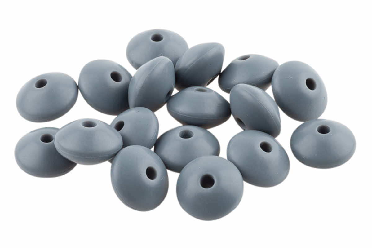 Silicone lentil beads round