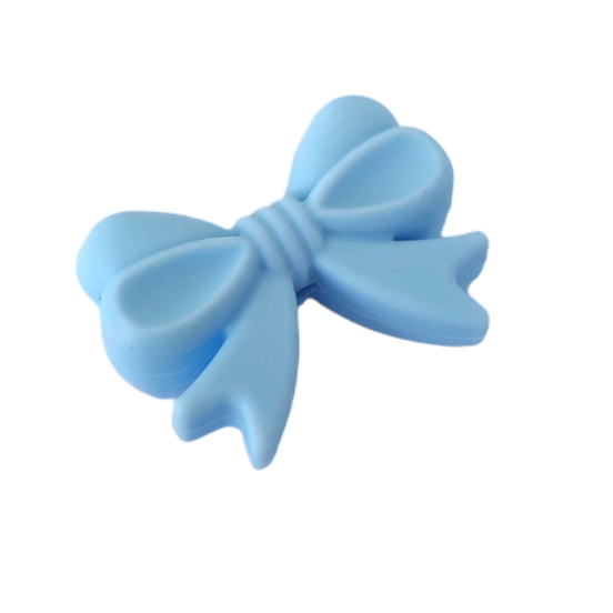 Vertical silicone bow motif
