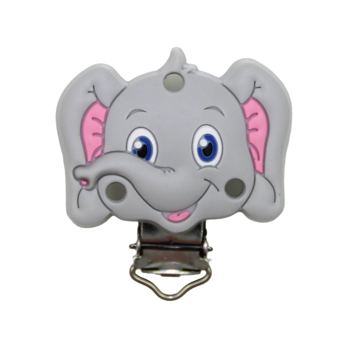 Clip de fixation en silicone gris clair