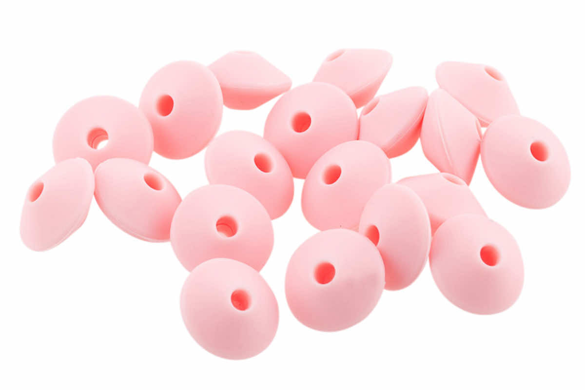 Silicone lentil beads pointed