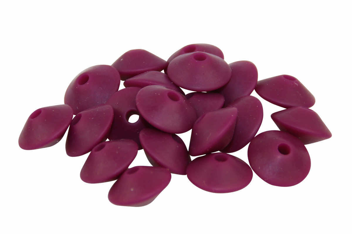 Silicone lentil beads pointed