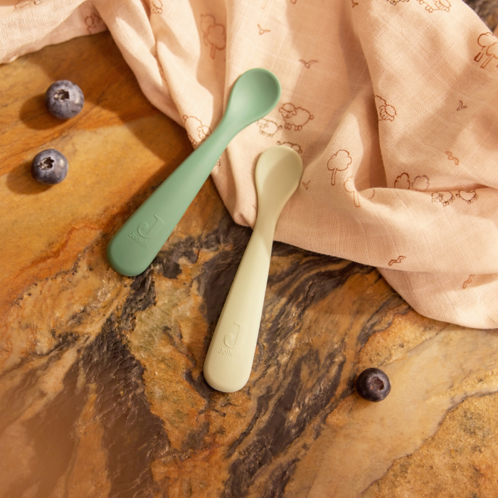 Silicone Spoons, Jade Shades, Set of 2