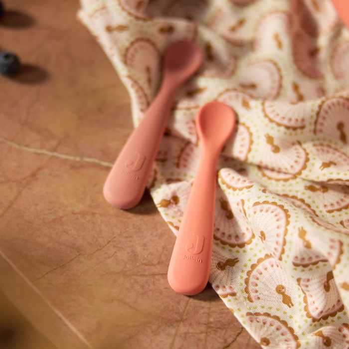 Silicone Spoons, Blush Shades, Set of 2