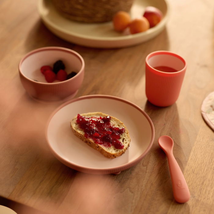Silicone Tableware Set: Blush Shades