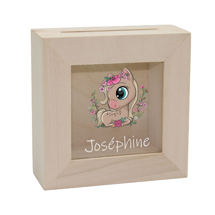 Mini Spardose 10x10cm Pferd