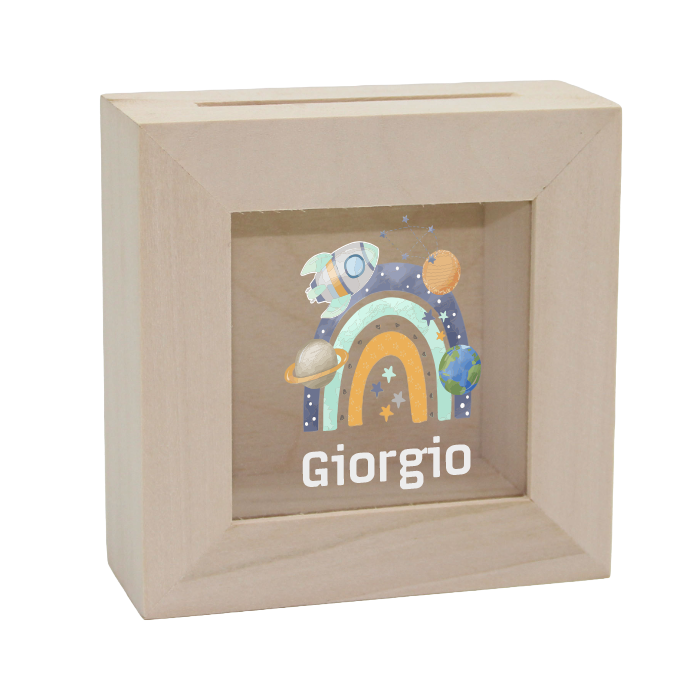 Mini Spardose 10x10cm Space