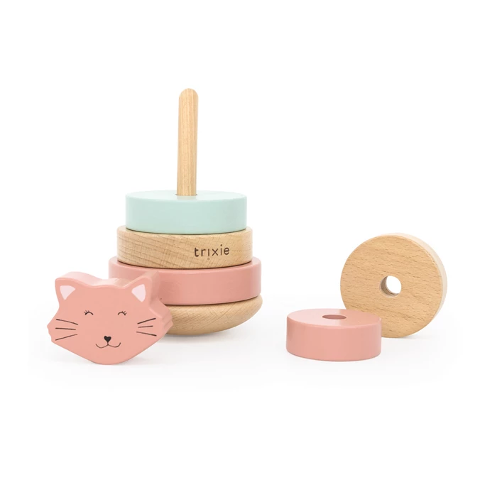 Holz-Stapelturm Katze