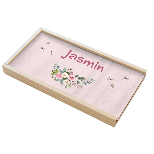 Stiftbox wood floral