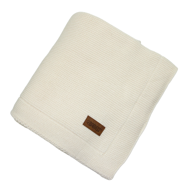 Knitted blanket beige 80x100cm