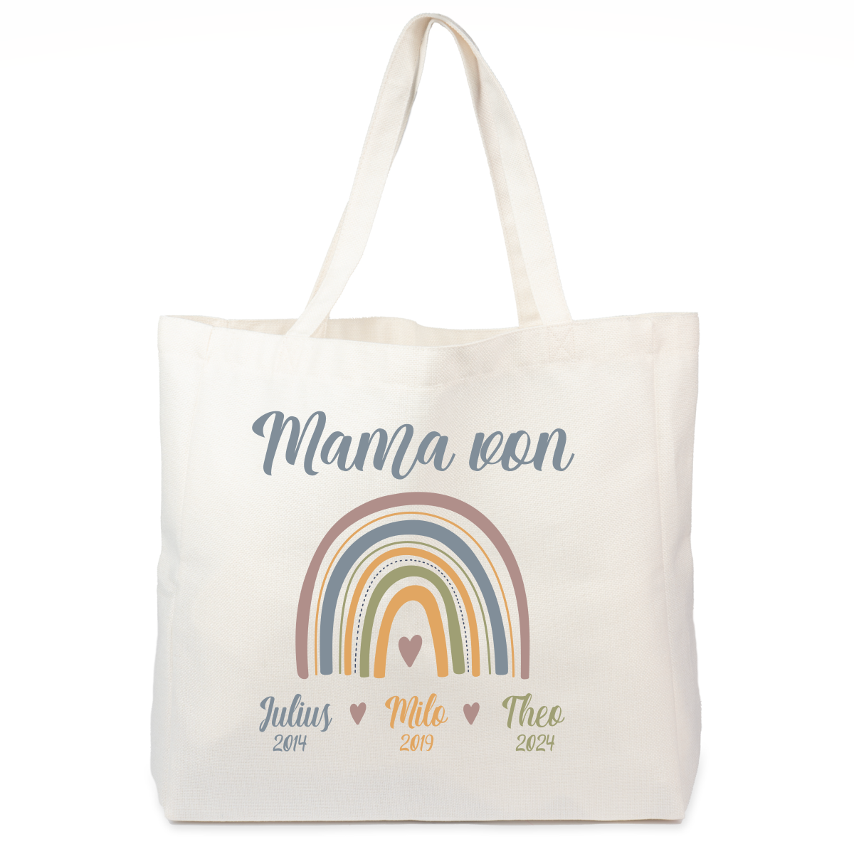 Tasche Regenbogen blau:gelb