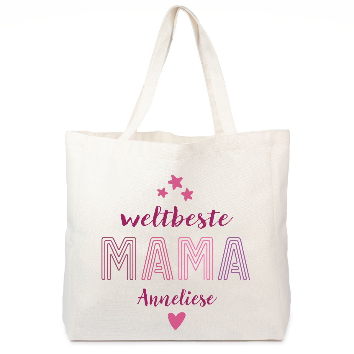 Tasche weltbeste Mama rosatöne