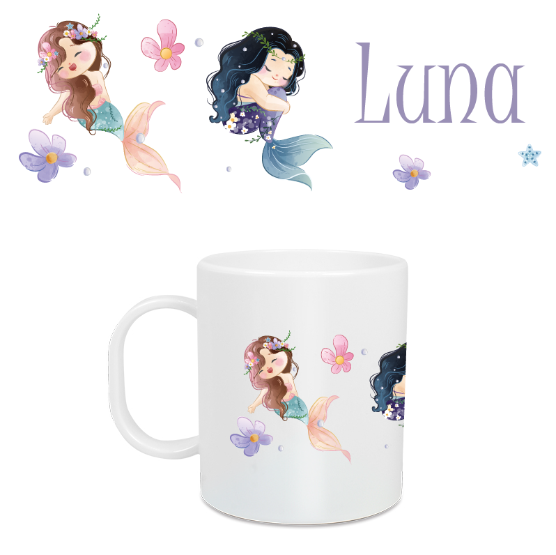 Children's mug large mermaid Zwergehuus Babygeschenke GmbH