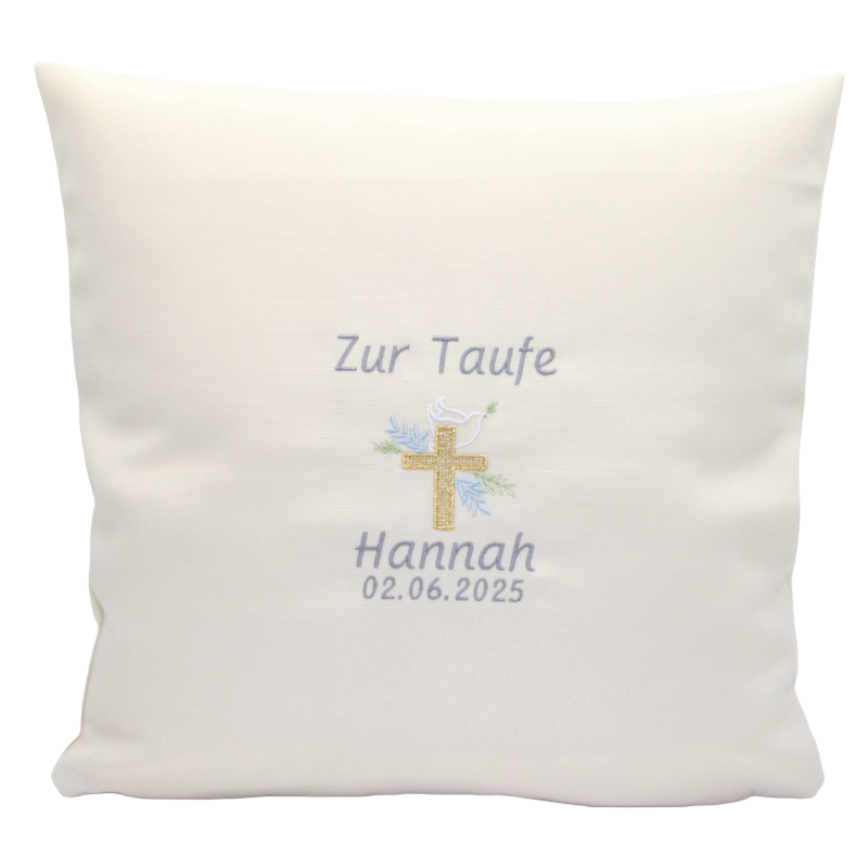 Taufkissen Kreuz&Taube