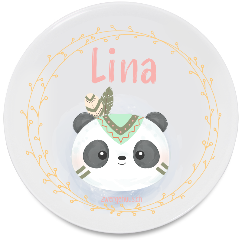 Assiette plate Panda