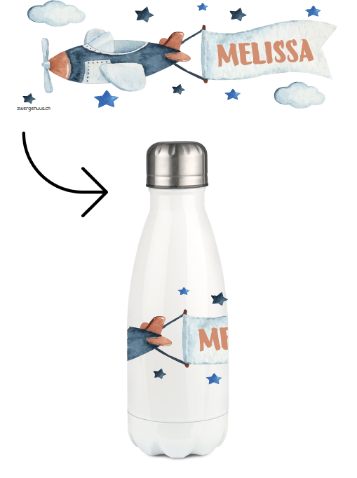 Thermoflasche 350ml Flugzeug