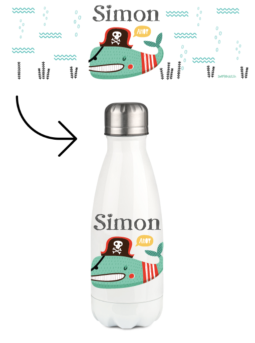 Thermoflasche 350ml Piratenfisch