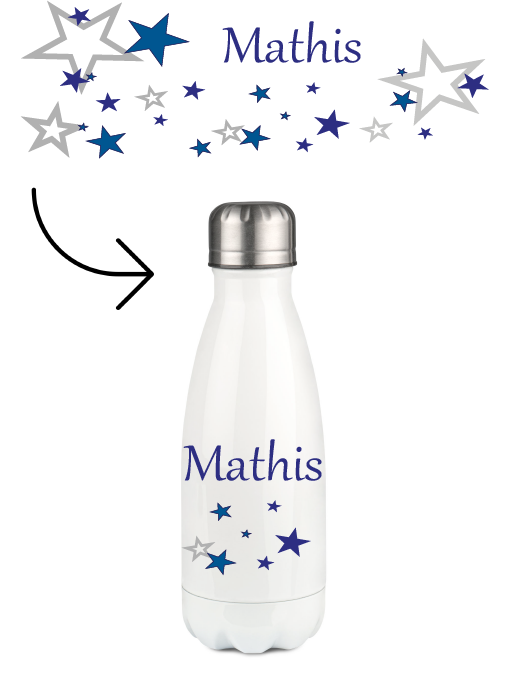 Thermoflasche 350ml Sternchen Blau