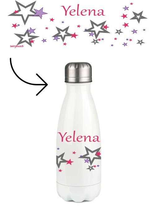 Thermoflasche 350ml Sternchen Rosa