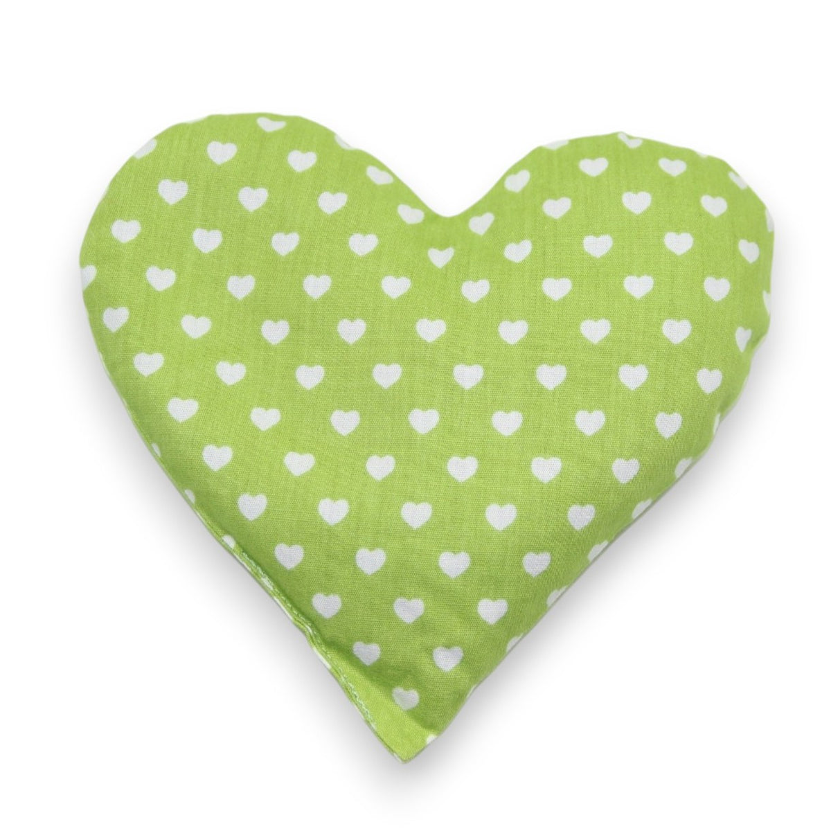 Coussin aux pépins de raisin cœur vert