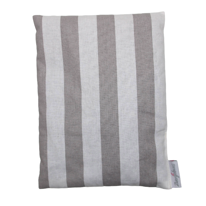 Grape seed cushion stripes grey: white