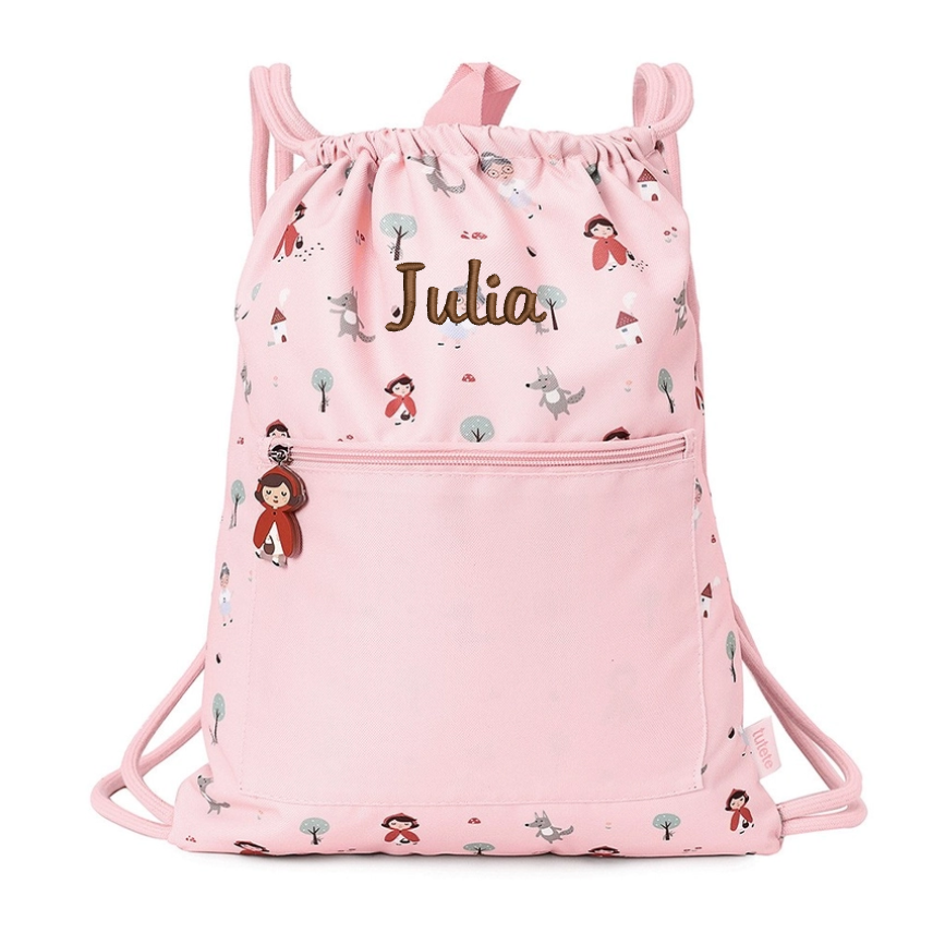 Gym bag with bear motif