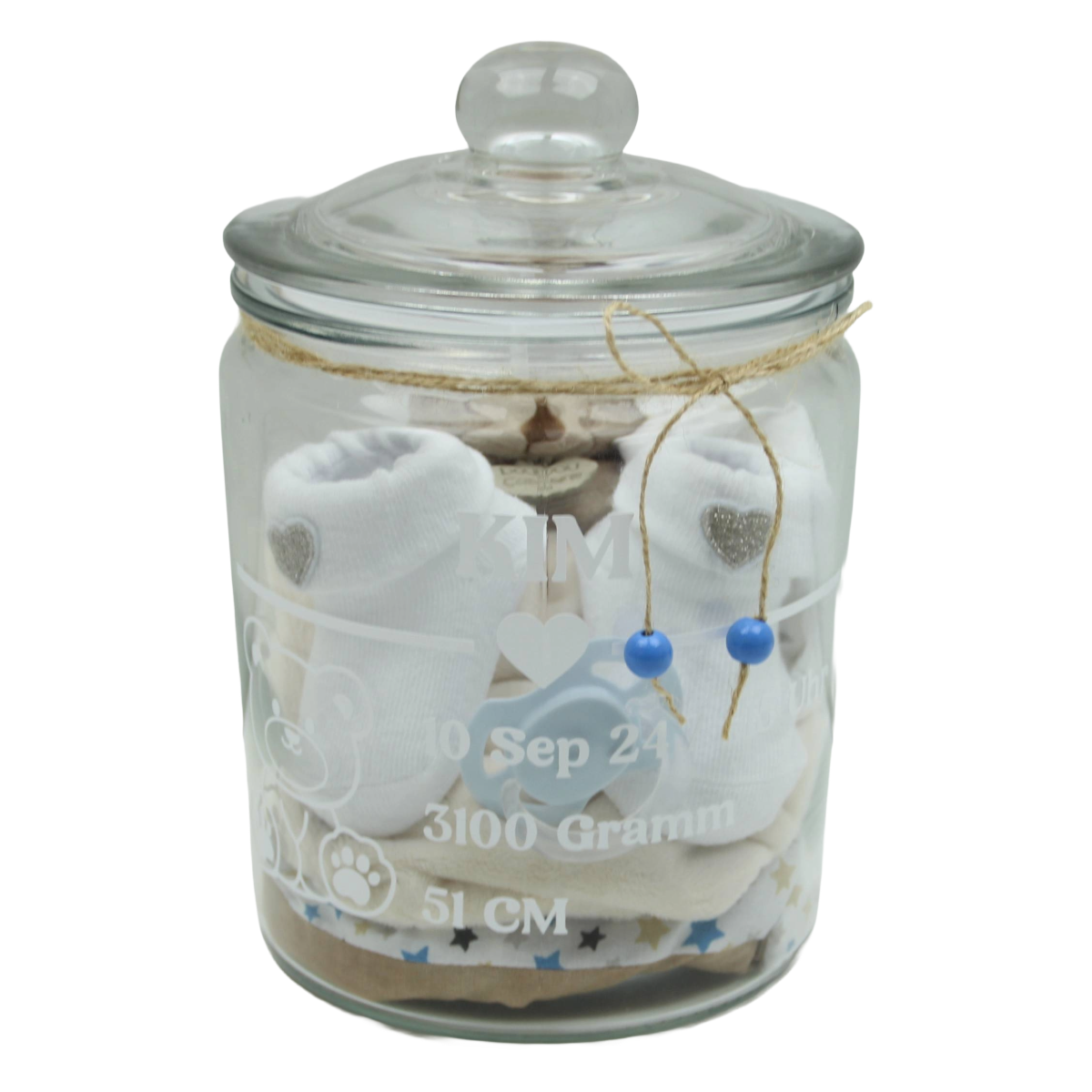 Tontes bleues d&#39;ours en verre de birthme