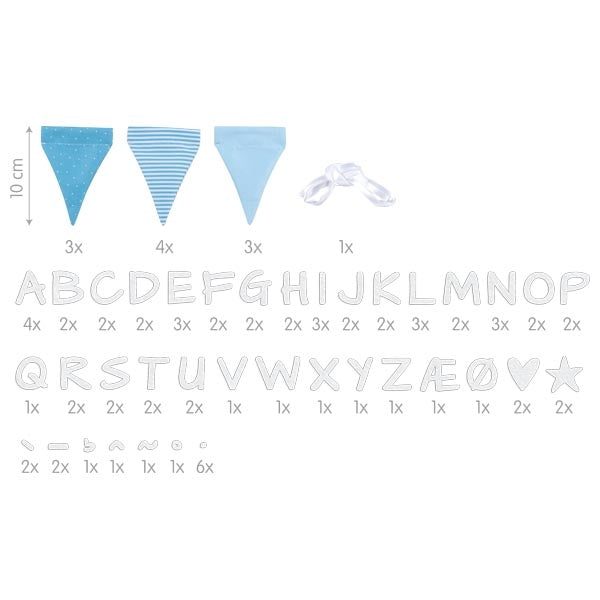 Wimpelkette Mini blau
